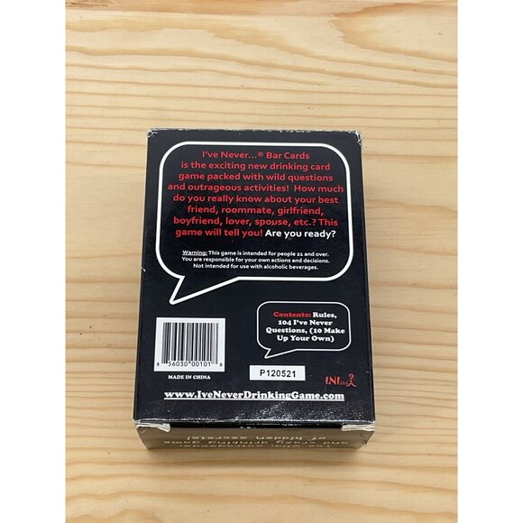 Ive Never Bar Cards Drinking Game - Picture 2 of 2